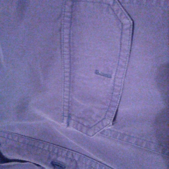 Cotton Works Blue All Cotton S/S Shirt, Two Flap pockets, Large - Picture 3 of 3